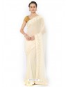 Off White Georgette Saree