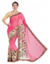 Light Pink Chiffon Saree