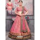 Hot Pink Banarasi Silk Heavy Embroidered Designer Lehenga Choli