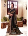 Black Georgette Jari Embroidered Designer Saree