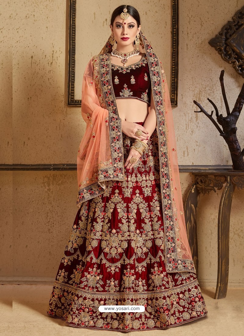 Modern Indian Bridalwear: Red Bridal Dabka & Sequin Lehenga Choli – B Anu  Designs