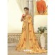 Yellow Silk Resham Work Designer Saree