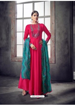 Rani Muslin Embroidered Floor Length Suit
