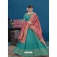 Aqua Mint Thapa Silk Emroidered Floor Length Suit