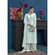 Sky Blue Thapa Silk Designer Palazzo Suit