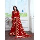 Red New Pathan Printed Designer Saree