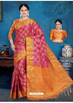 Rani Art Silk Jacquard Worked Designer Saree