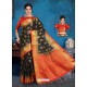 Black Art Silk Jacquard Worked Designer Saree