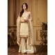 Light Beige Net Designer Palazzo Suit