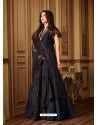 Navy Blue Net Designer Anarkali Suit