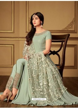 Olive Green Georgette Designer Anarkali Suit