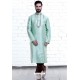 Sea Green Art Silk Embroidered Readymade Kurta Pajama