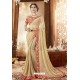 Light Beige Georgette Printed Saree