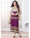 Modish Purple Georgette Churidar Salwar Suit