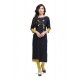 Black Rayon Designer Kurti