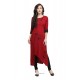 Maroon Rayon Designer Kurti