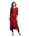 Maroon Rayon Designer Kurti