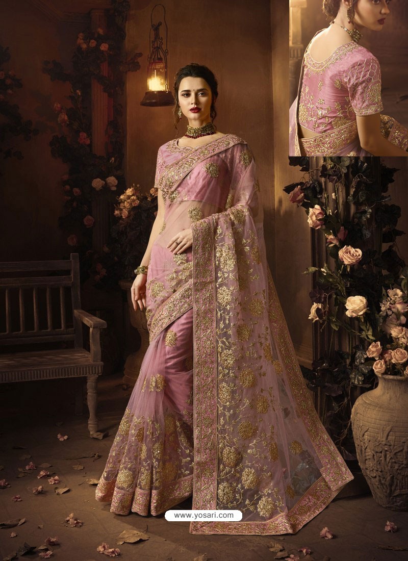 Excellent Baby Pink Soft Silk Saree With Effervescent Blouse Piece –  LajreeDesigner