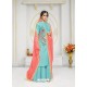 Sky Blue Pure Maslin Silk Hand Worked Sarara Suit