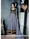 Pleasant Grey Resham Work Anarkali Salwar Suit