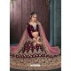 Deep Scarlet Velvet Designer Lehenga Choli