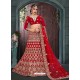 Markable Red Velvet Designer Lehenga Choli