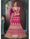 Excellent Rani Velvet Designer Lehenga Choli