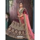 Magical Deep Scarlet Velvet Designer Lehenga Choli