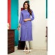 Lavender Heavy Rayon Katha Worked Readymade Kurti