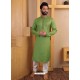 Green Cotton Readymade Kurta Pajama