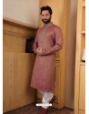 Dusty Pink Cotton Readymade Kurta Pajama