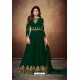 Dark Green Real Georgette Embroidered Designer Anarkali Suit