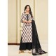 Black And Multi Colour Heavy Chanderi Palazzo Suit