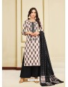 Black And Multi Colour Heavy Chanderi Palazzo Suit