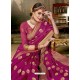 Medium Violet Art Silk Designer Saree