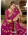 Medium Violet Art Silk Designer Saree