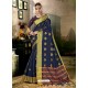 Navy Blue Art Silk Designer Saree