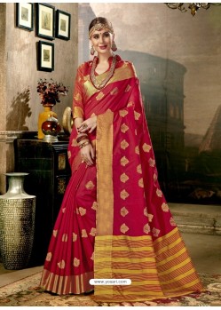 Red Art Silk Designer Saree