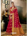 Red Art Silk Designer Saree