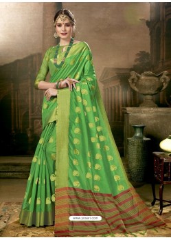 Green Art Silk Designer Saree