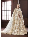 White Pure Silk Stone Embroidered Designer Lehenga Choli