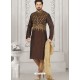 Coffee Art Banarasi Silk Embroidered Kurta Pajama