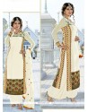Miraculous Off White Satin Pakistani Suit