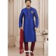 Royal Blue Art Banarasi Silk Embroidered Kurta Pajama