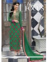 Stupendous Green Georgette Churidar Salwar Suit