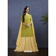 Green Muslin Tonnel Rehsam Lehenga Style Suit