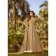 Beige Soft Georgette Embroidered Designer Anarkali Suit