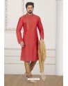 Crimson Art Banarasi Silk Embroidered Kurta Pajama