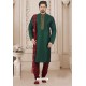 Dark Green Art Banarasi Silk Embroidered Kurta Pajama