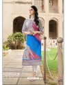 Light Grey Poly Rayon Digital Printed Kurti